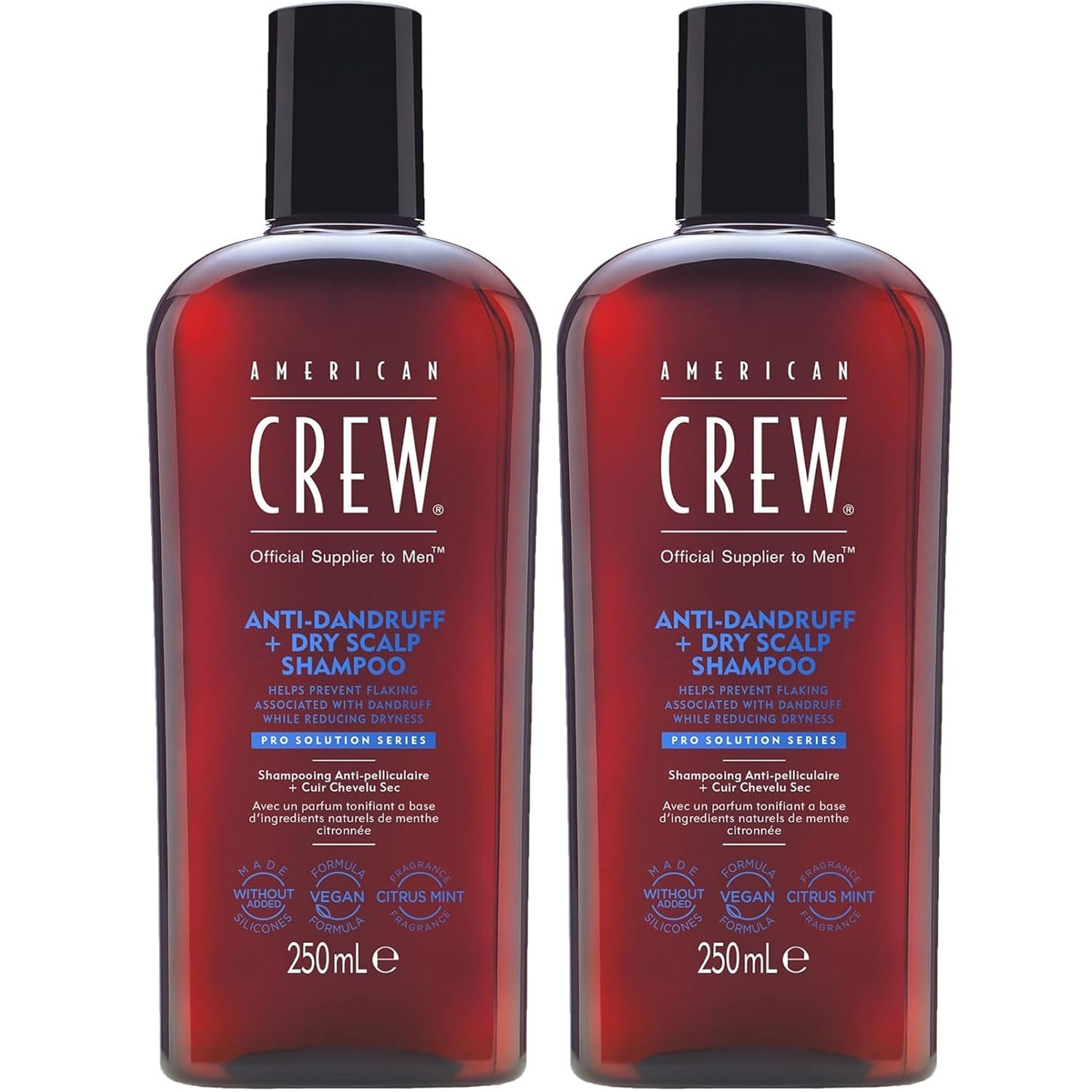 Dúo Shampoo Anticaspa Anti-Dandruff American Crew Men 250ml