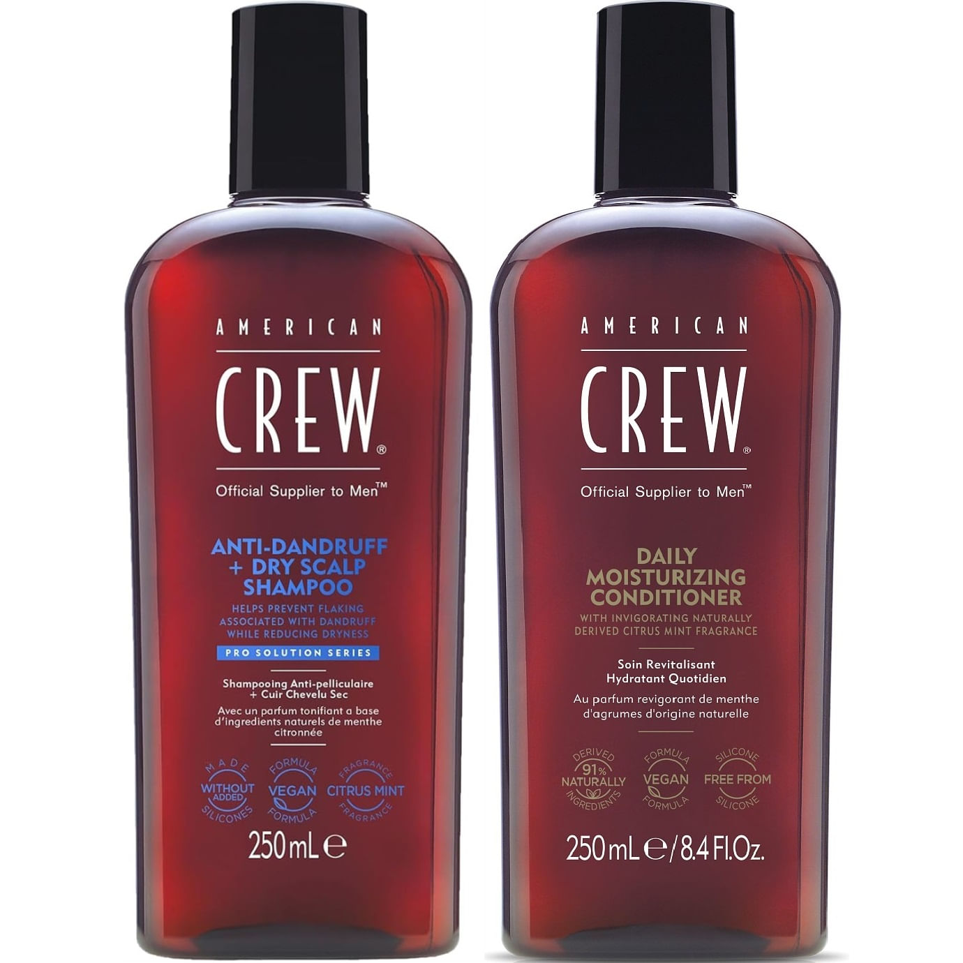 Shampoo Anticaspa Anti Dandruff + Acondicionador American Crew Men