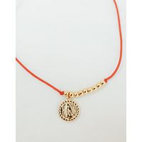PULSERA HILO ROJO VIRGEN DE GUADALUPE GOLD
