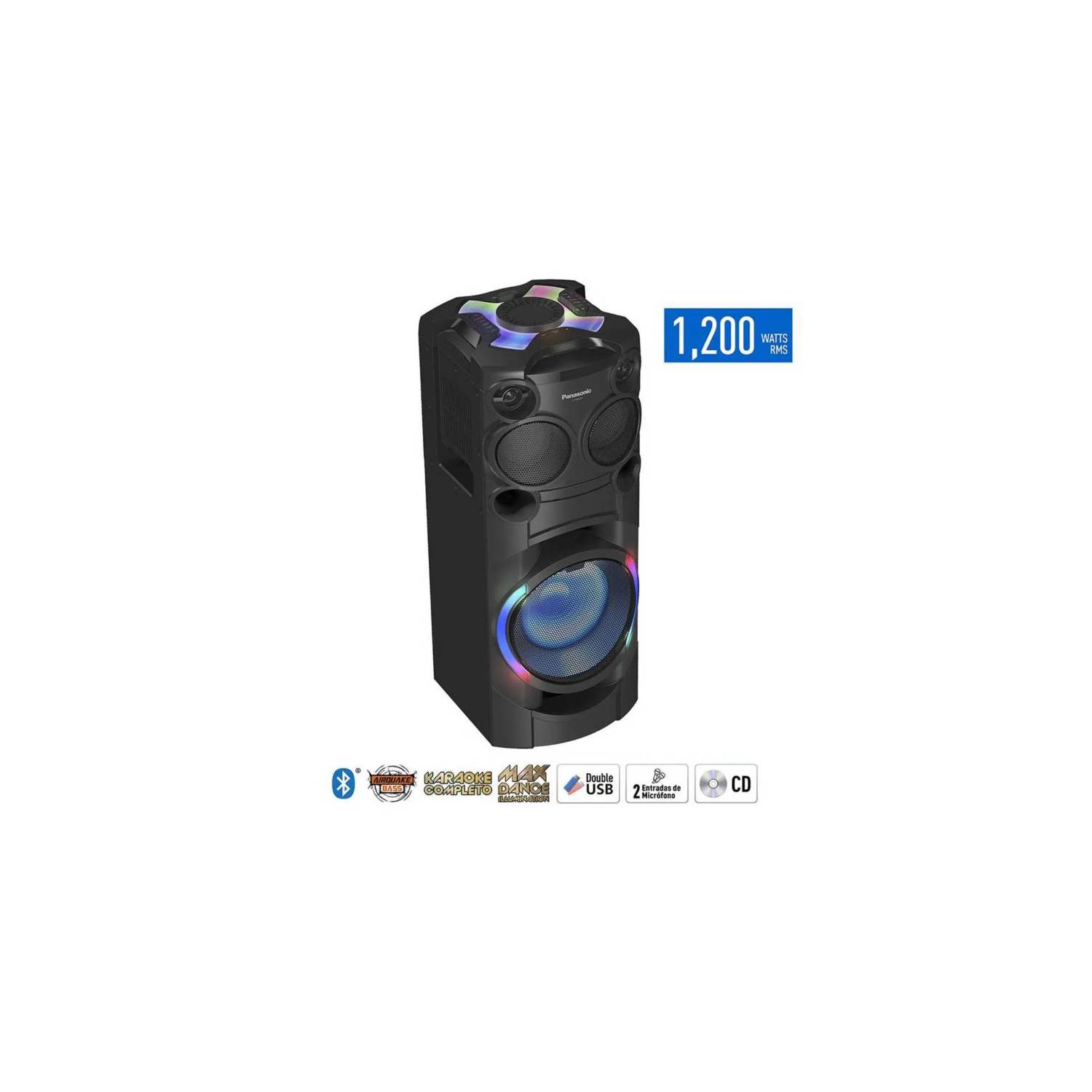 Equipo de Sonido Panasonic SC-TMAX40PUK Inalámbrico 1200 Watts Negro - -