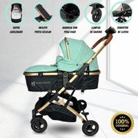 Coche Moisés Francés de Lujo «GOLDEN» Edición Limitada Green