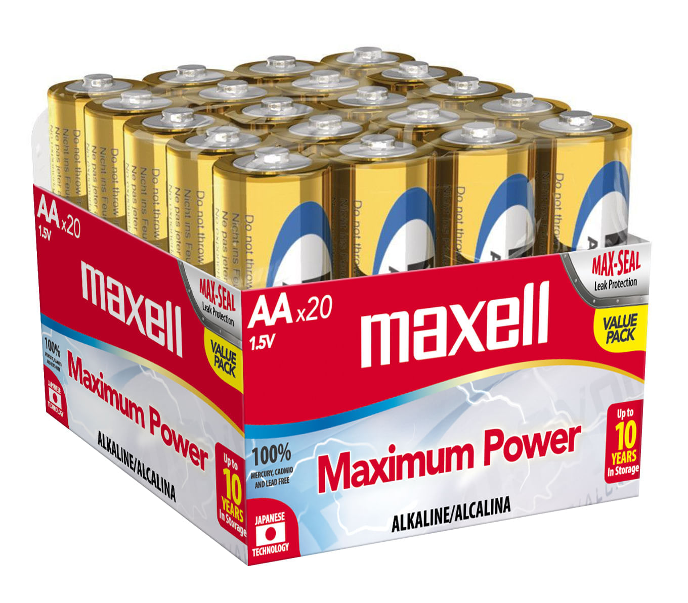 Pilas Pack x 20 AA Maxell