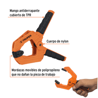 Prensa de resorte carpintero 6pulg Pack 4Und Truper