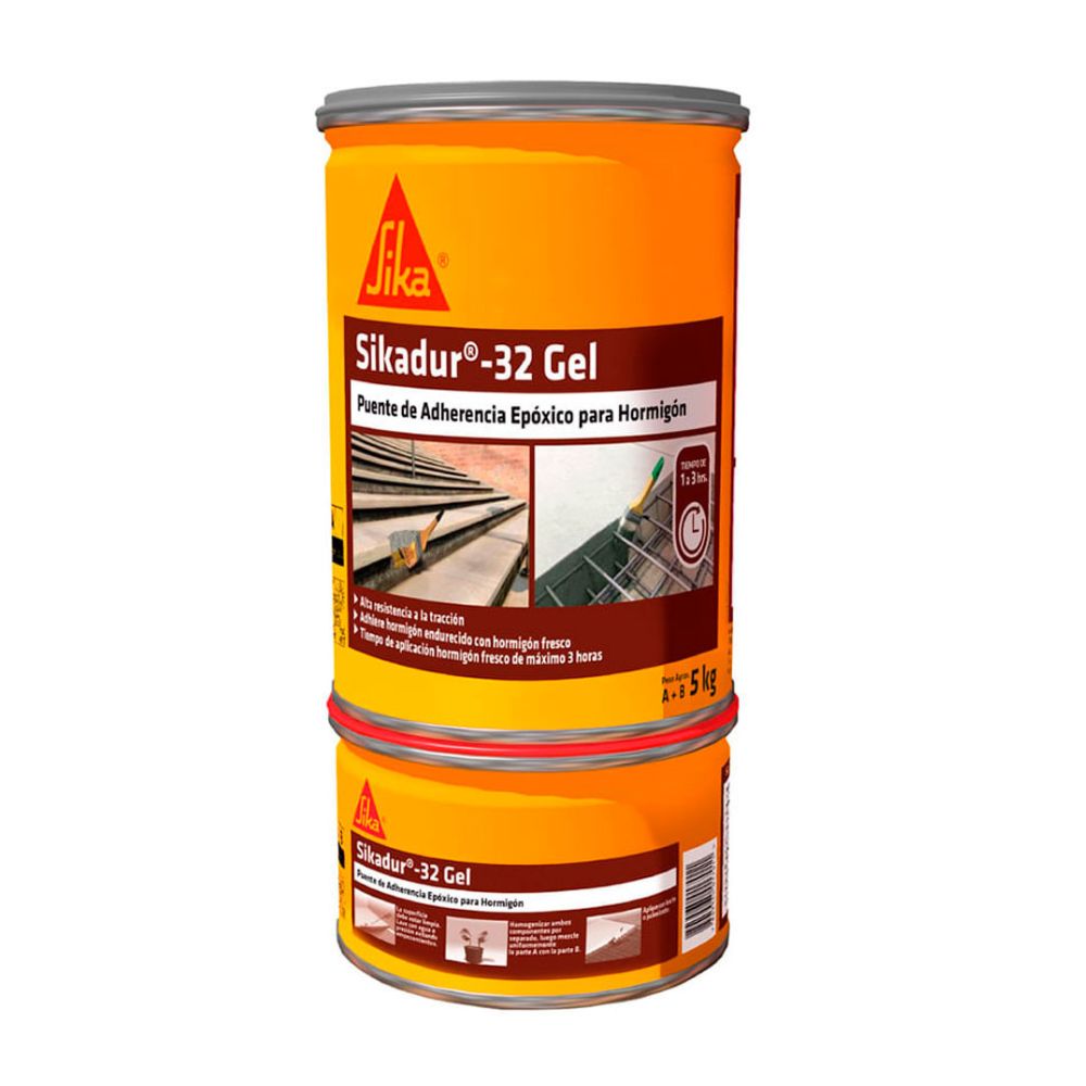 Puente de adherencia epóxico para anclajes y reparación Sikadur 32 Gel 5kg