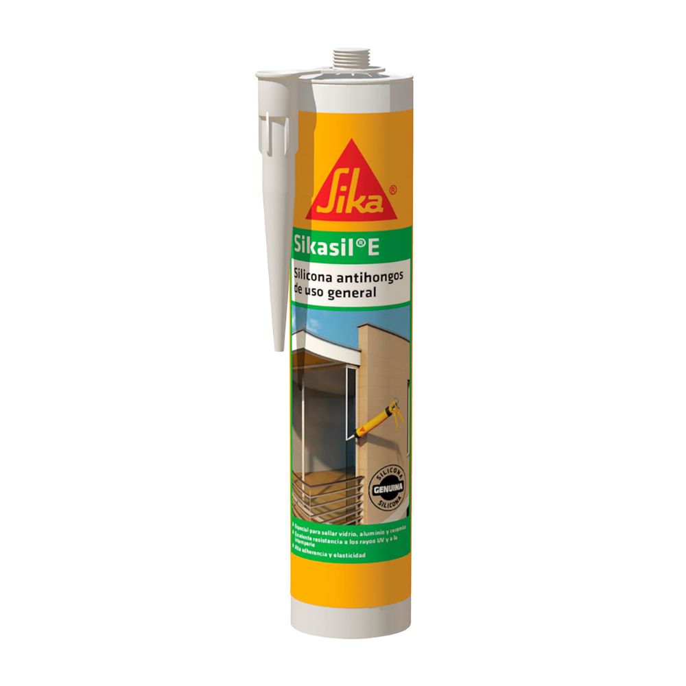Silicona antihongos para puertas y ventanas Sikasil E 280ml