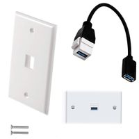 Placa ABS USB 3.0 Faceplate USB 3.0 macho a hembra con cable 15cm