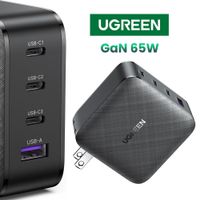 Cargador Ugreen Nexode GaN 65W de carga rápida 3 USB-C + 1 USB-A 70773
