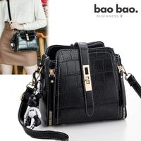 Cartera Negra Mujer Bandolera de Mano Bolso Pequeño de Charol - Negro