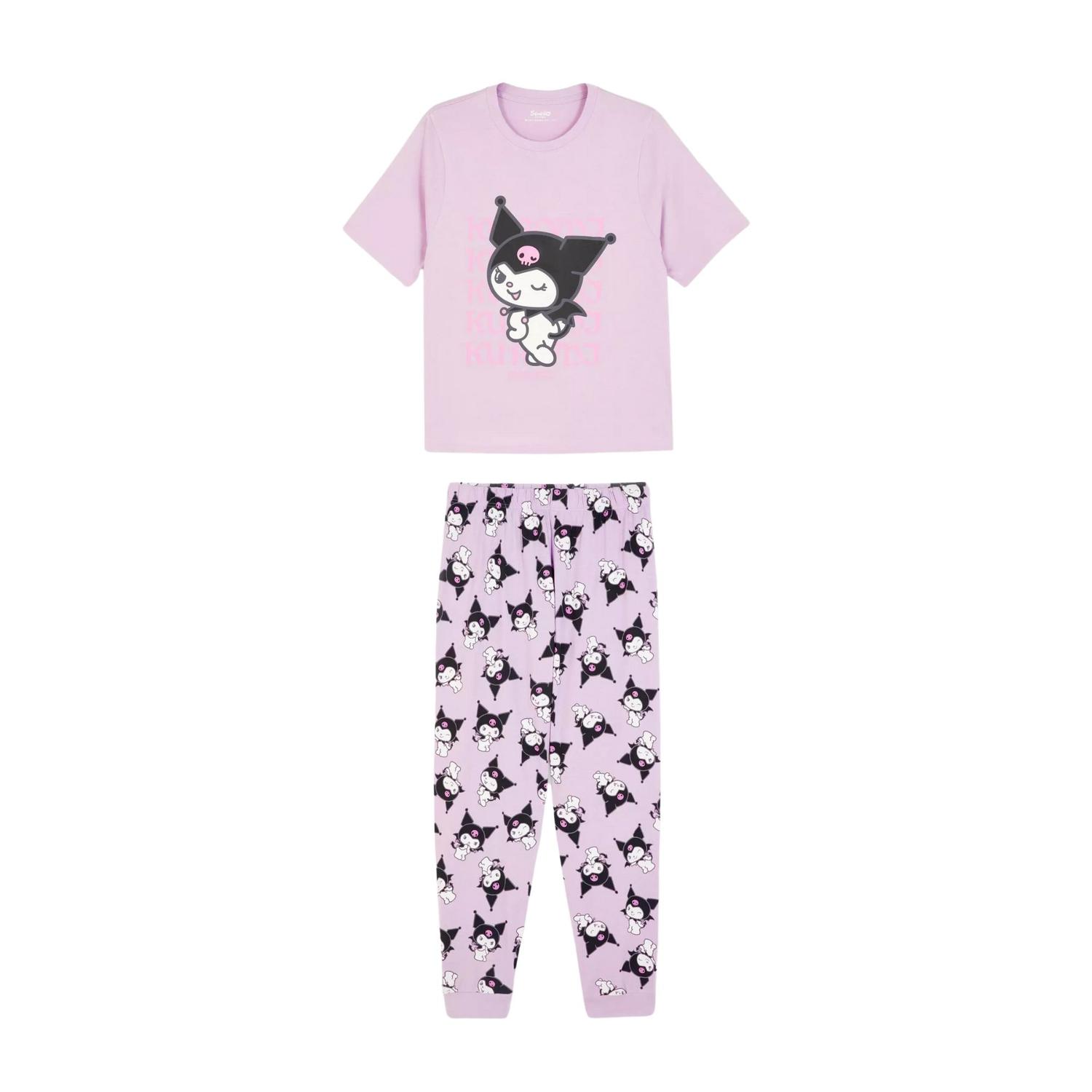Pijama de punto con Kuromi de Hello Kitty Sanrio - 2 piezas Talla M