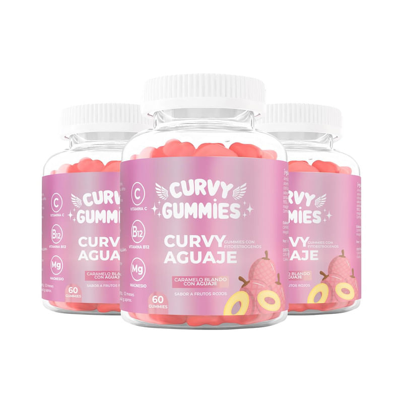 3 Suplemento Aguaje en Gomitas - Curvy Gummies