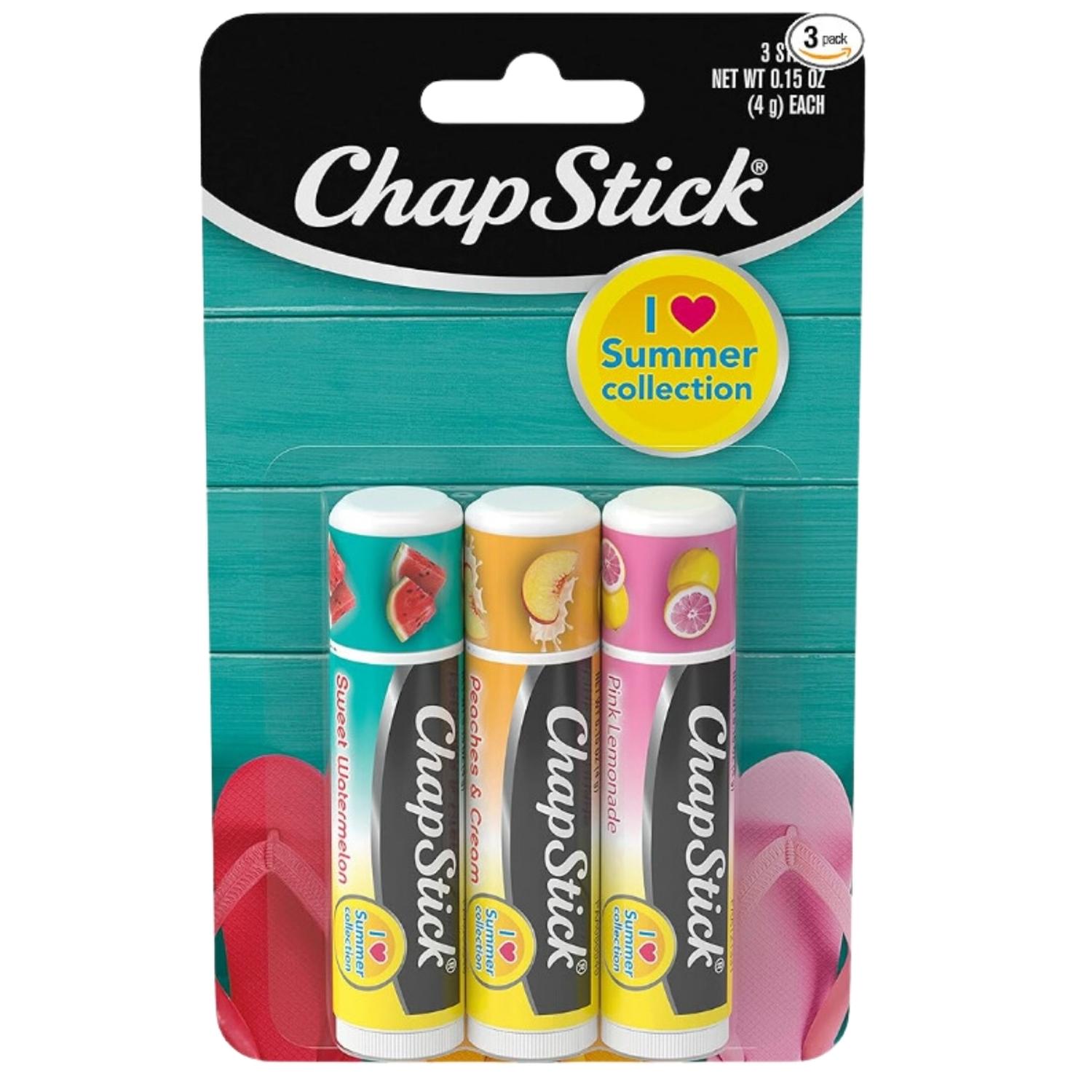 Balsamo labial ChapStick I Love Summer - Pqte x 3