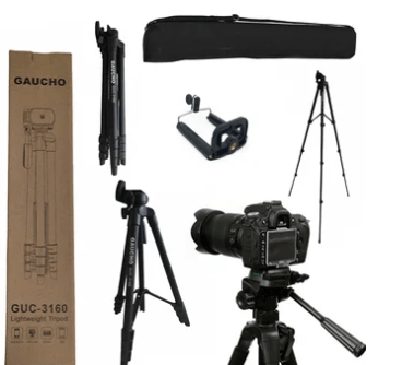 Tripode Camara Celular 3 Secciones 1.35m + Soporte + Funda 3160