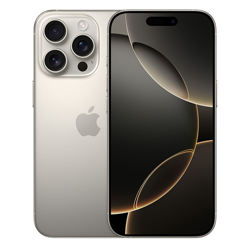iPhone 16 Pro 128GB, 8GB ram, cámara principal 48MP + 48MP + 12MP, frontal 12MP, 6.3"", natural