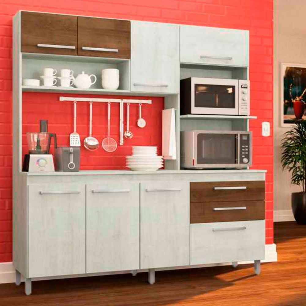 Mueble Alacena de Cocina Blume 185cm MDP Naranja