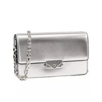 Cartera Clutch Michael Kors Cece Metallic Silver