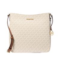 Cartera Crossbody Michael Kors Jet Set Travel Large Logo Messenger - Beige