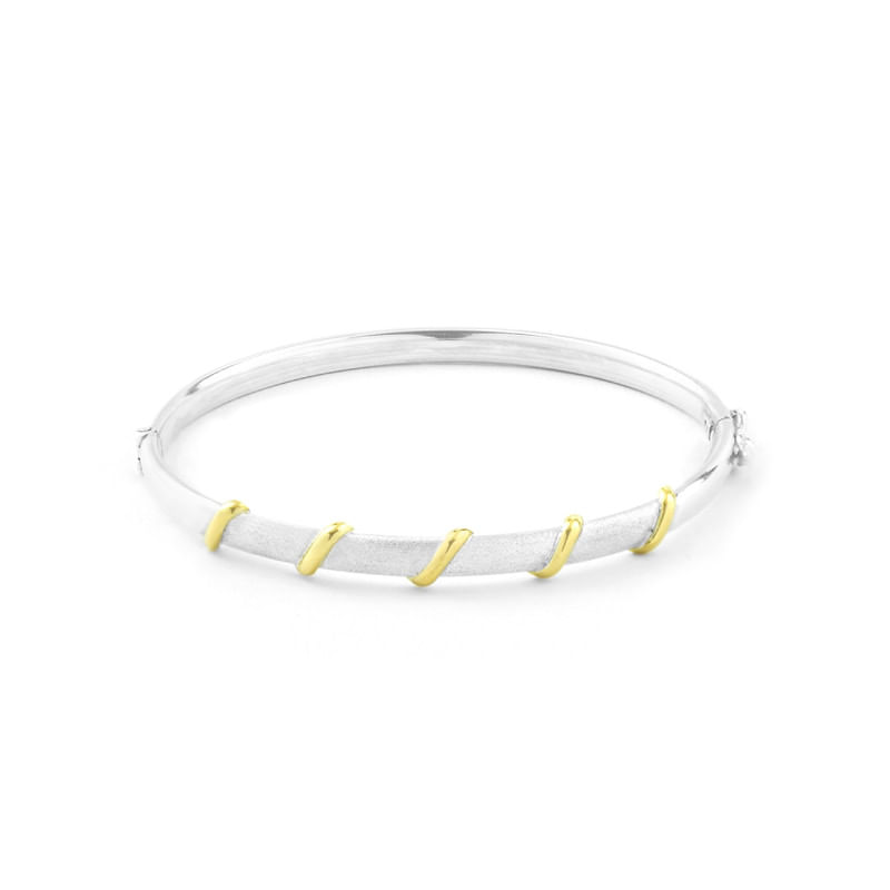 Bangle Oval Oro plata 925