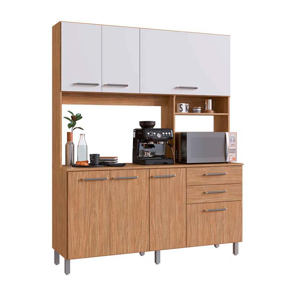 Mueble Alacena de Cocina New Antonia 160cm MDP Naranja
