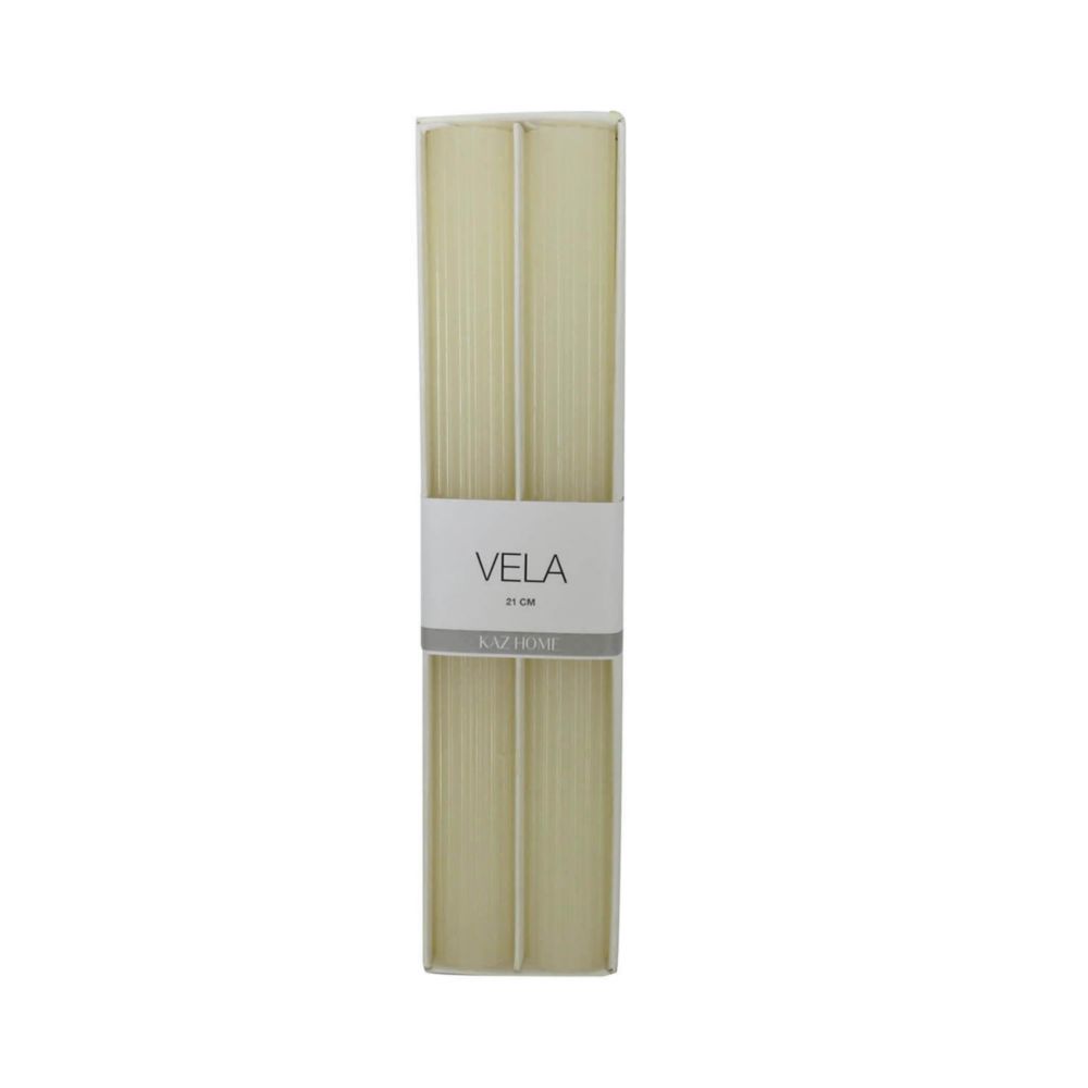 Vela Set X2 Rayas Ivory 21Cm