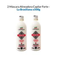 mascara Alineadora Capilar Forte La Brasiliana 500Gr 2 Unid