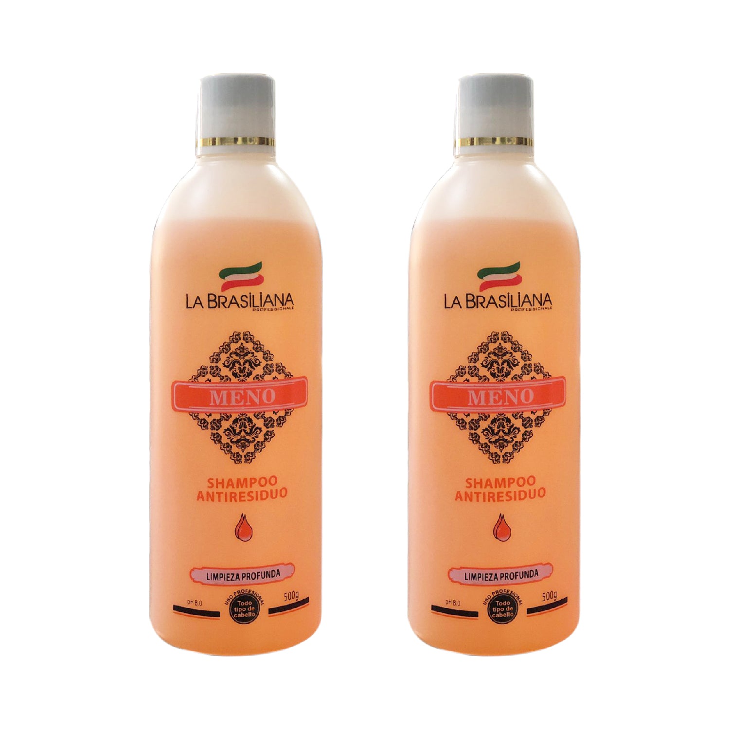 Shampoo Antiresiduo Limpieza Profunda La Brasiliana 500Gr 2 Unid