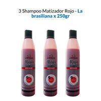 Shampoo Matizador Rojo La Brasiliana 250Gr 3 Unid