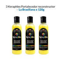 Keraphlex Fortalecedor Reconstructor La Brasiliana 120Gr 3 Unid