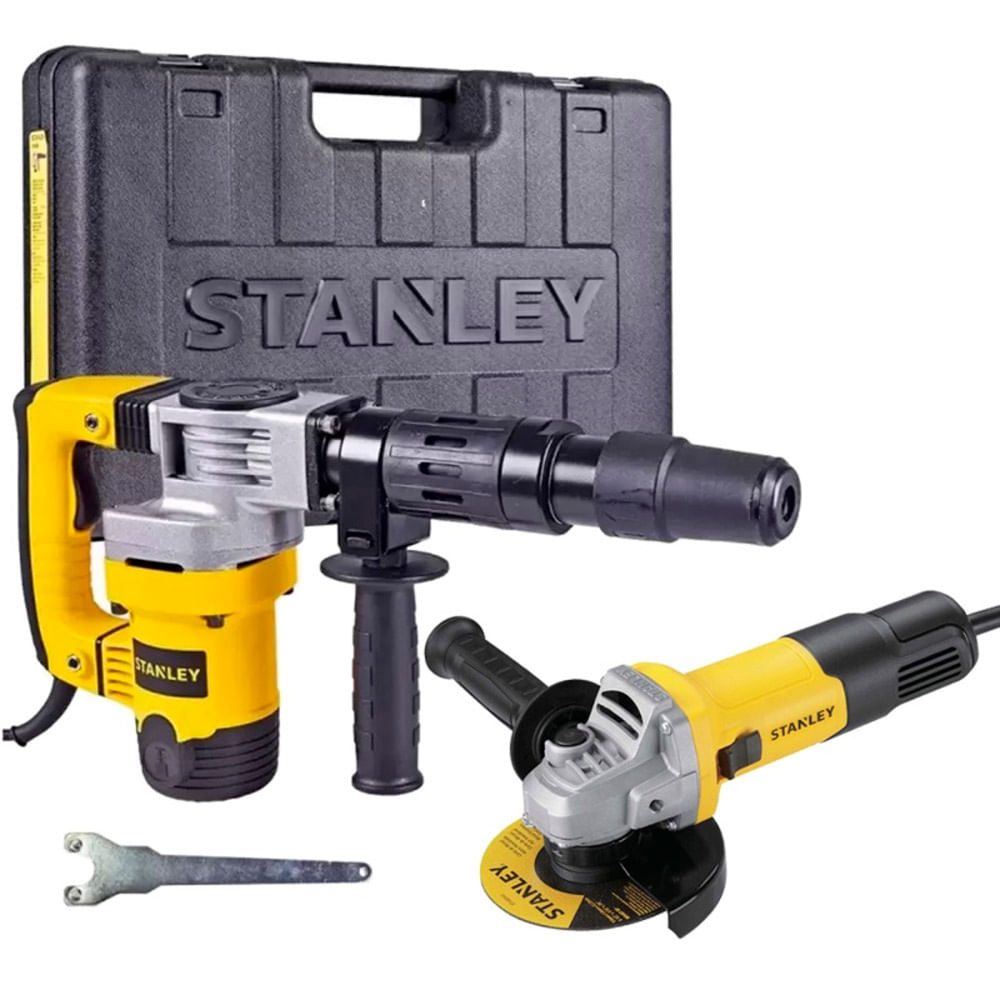 Martillo Demoledor SDS Max 1010W + Amoladora 4 1/2"" 750W Stanley SHM5K-K4