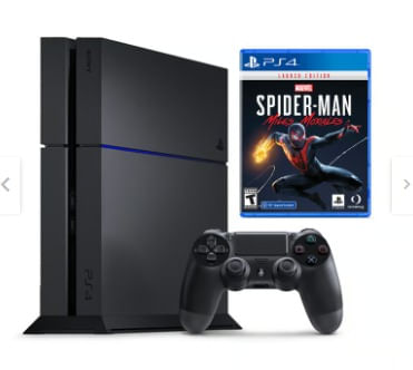 CONSOLA PS4 FAT 500GB - MILES MORALES SPIDERMAN - 01 MANDO REACONDICIONADA