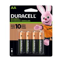Pilas Duracell AA x4 2500mAh (No Incluye Cargador)