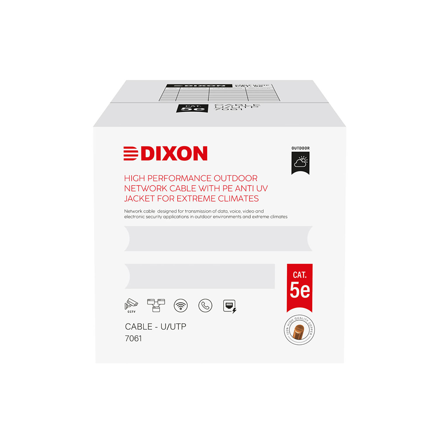 Rollo Cable Utp Cat 5e dixon x caja Serie 7061 Exterior 305m