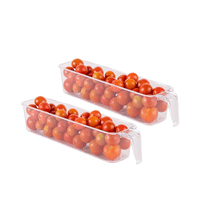 Set de 2 Organizadores de Refrigerador Multiusos con Asa sin Tapa S