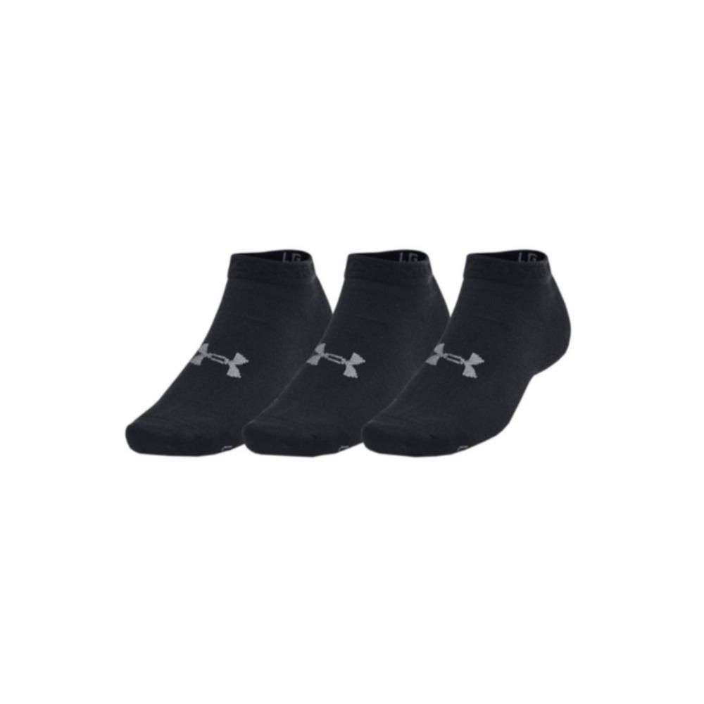 Media Deportiva Under Armour Para Mujer Essential Low Cut 3Pk-Blk 1382958-001 Negro