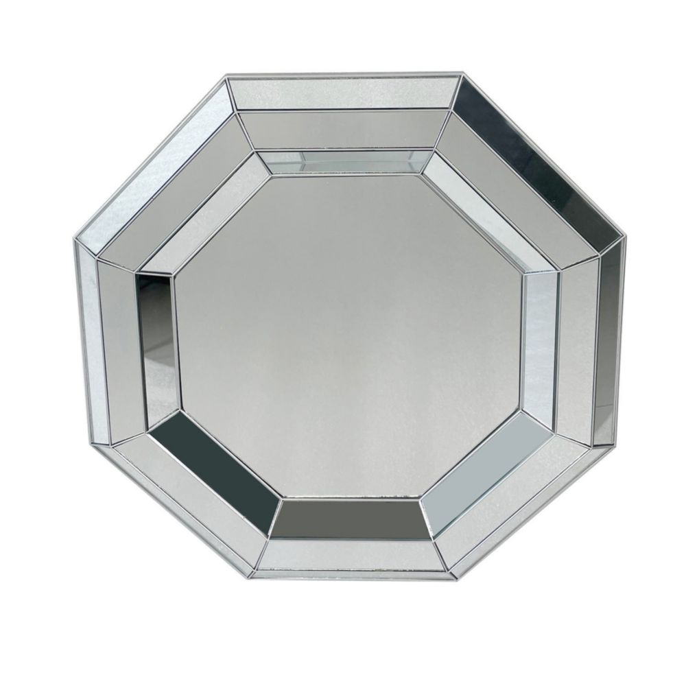 Espejo Octagonal 40 Cm Plateado