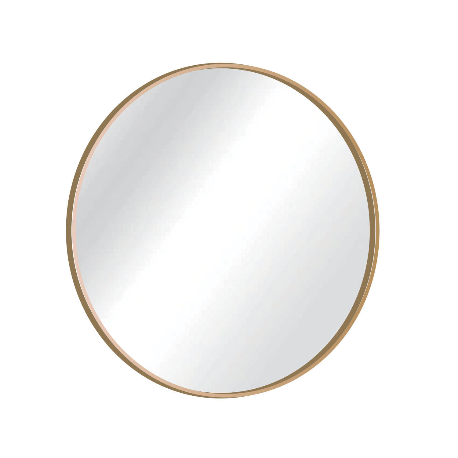 Espejo Circular 70 Cm Dorado Metal
