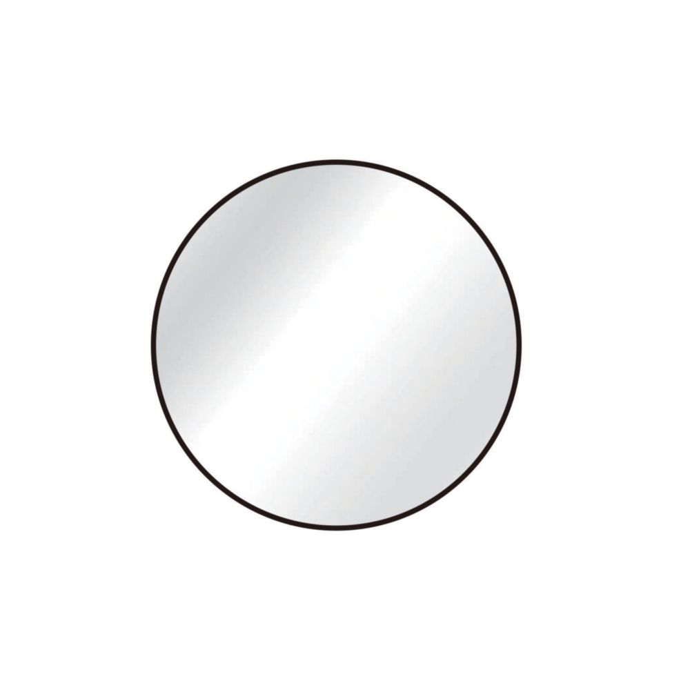 Espejo Circular 50 Cm Negro Metal