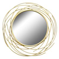 Espejo Sol Dorado 60 Cm Metal