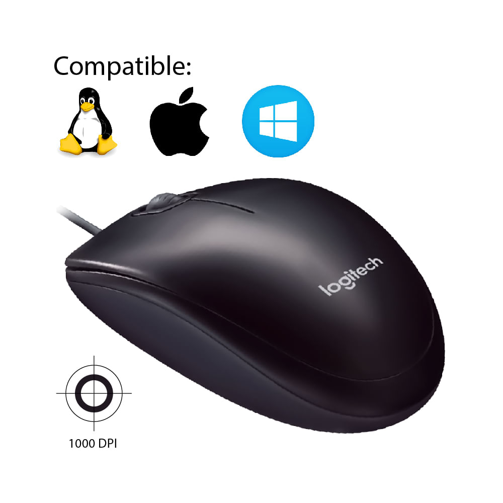 Mouse Logitech M90 USB Negro