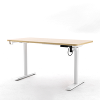 Escritorio Smart Eléctrico Regulable En Altura Tablero Wood