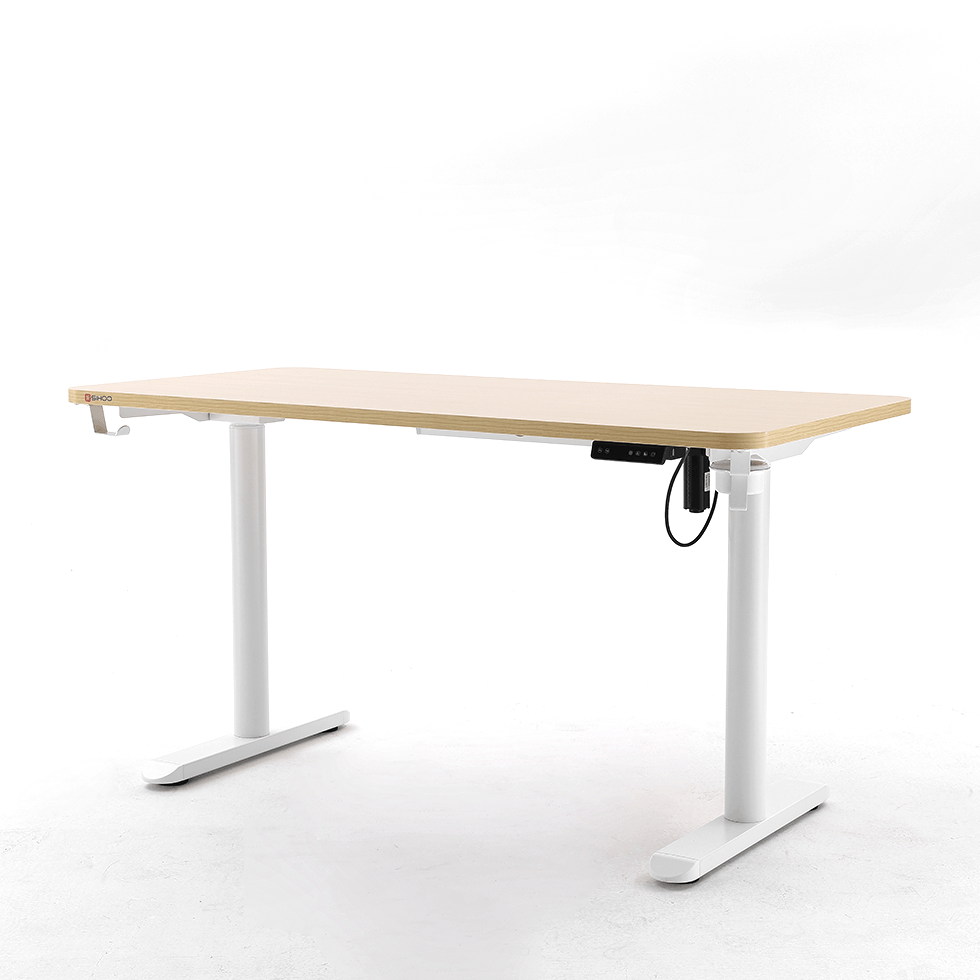 Escritorio Smart Eléctrico Regulable En Altura Tablero Wood