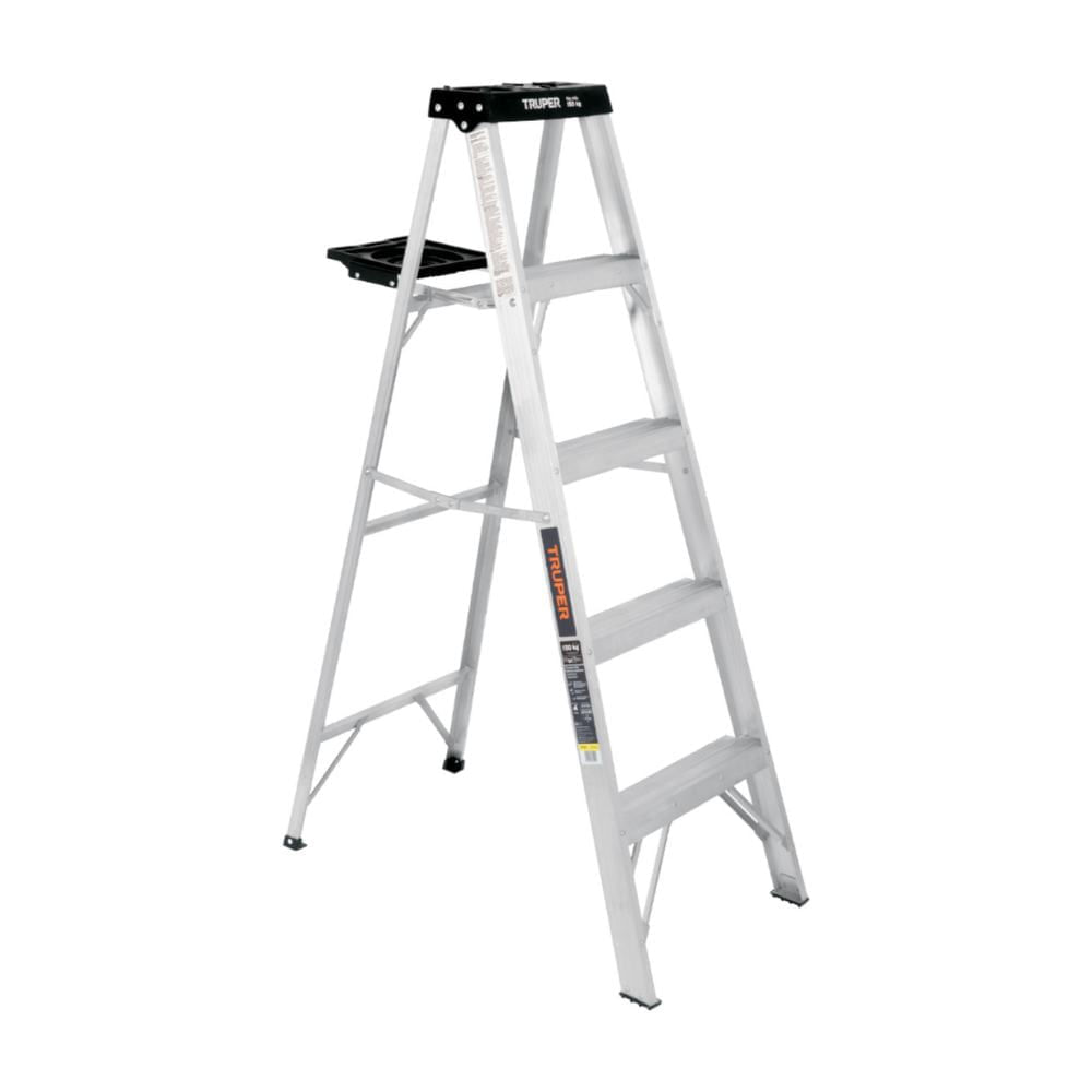 Escalera Tijera Truper 4 Pasos con bandeja Aluminio