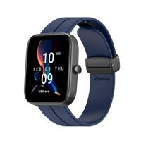 Correa Ardav Compatible Con Amazfit Bip 3 Pro Magnético Azul Oscuroo