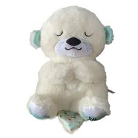Peluche Nutria Dormilona que Respira Musical Beige Genérico