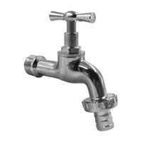Llave de jardín Bronce Cromado 1/2"" IMP