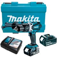 Taladro Percutor 1/2"" 18V LXT Incl 2 Bat y Carg Makita DHP458RFE