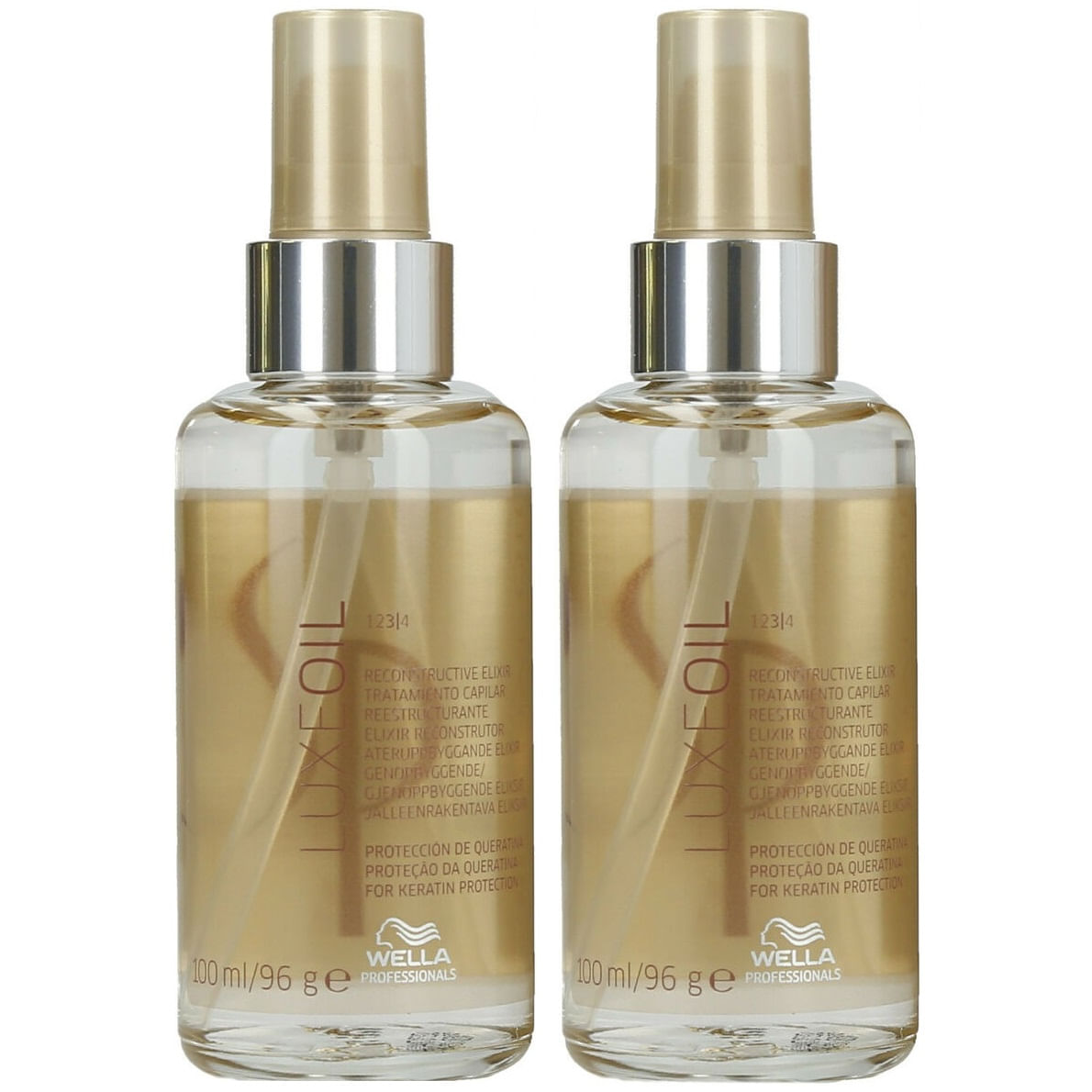 Dúo Elixir con Aceite de Argán Wella Luxe Oil Keratin 100ml