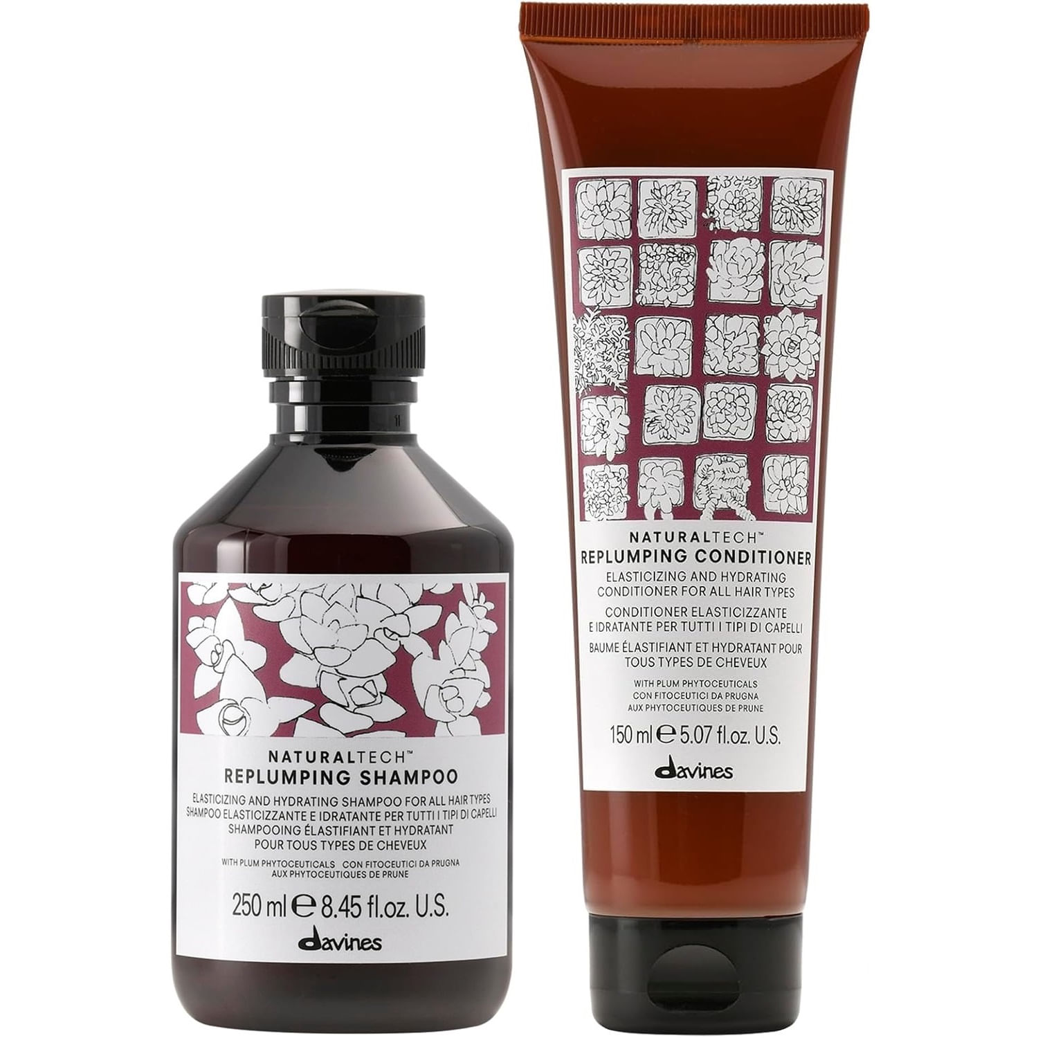 Shampoo Hidratante 250ml + Acondicionador Davines Replumping