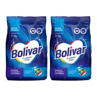 Pack Detergente en Polvo BOLIVAR Cuidado Total Floral Bolsa 4Kg x2un