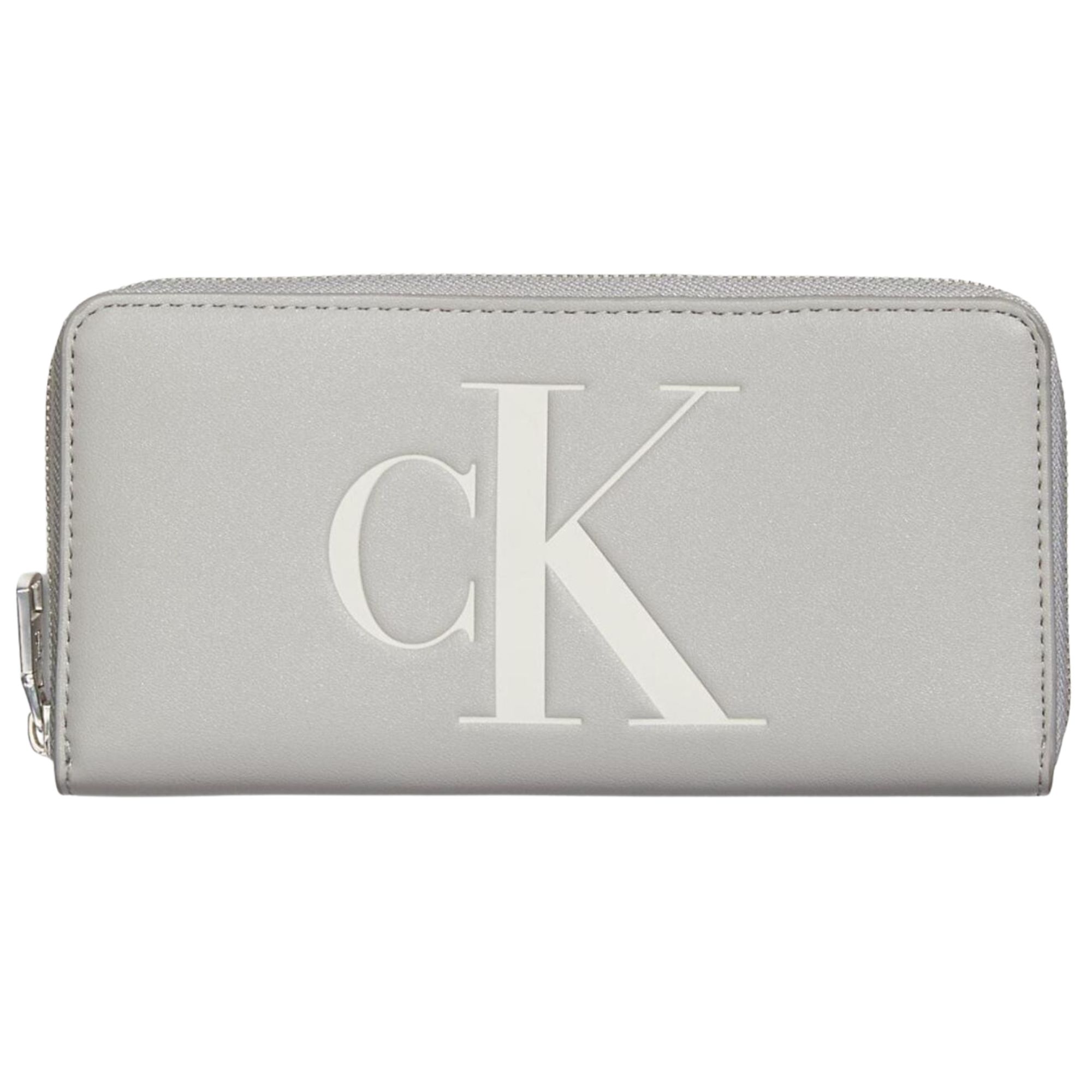 Billetera para Mujer Calvin Klein Sculpted Zip Around - Gris
