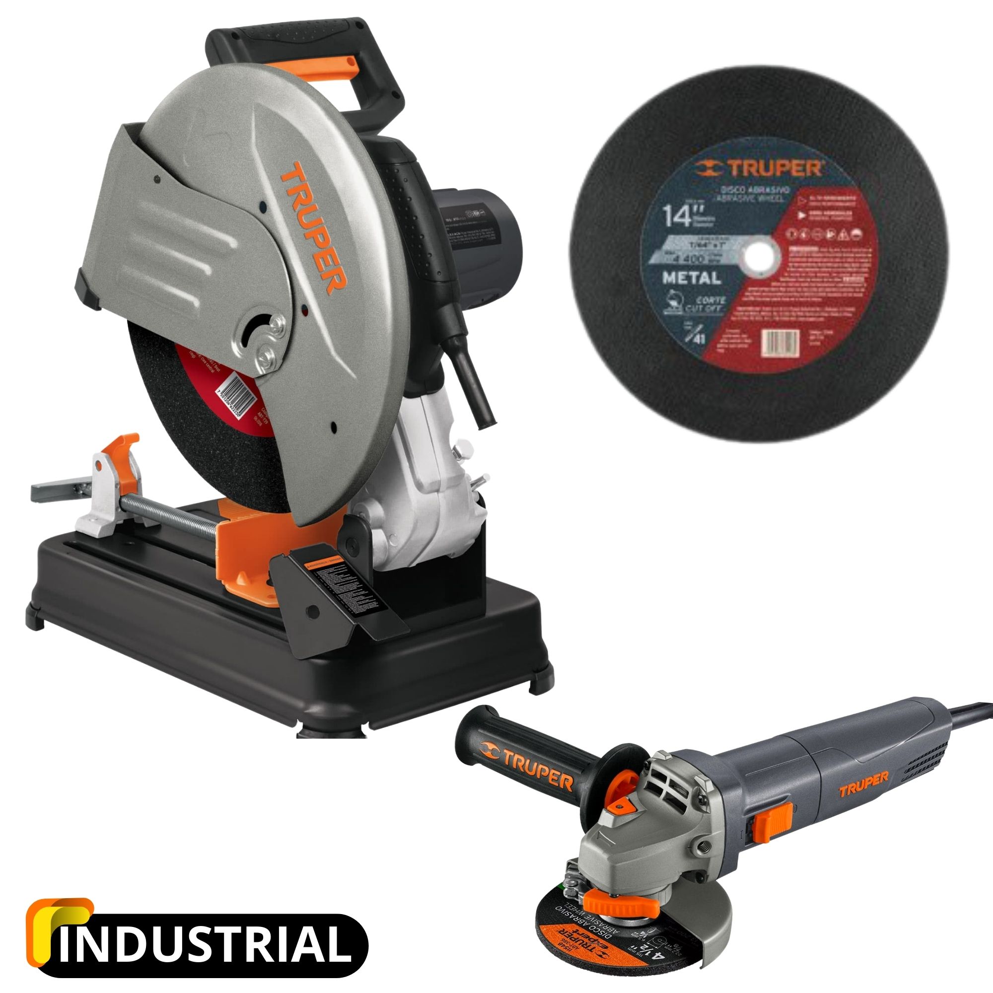 Combo amoladora INDUSTRIAL, Tronzadora cortadora de metales Truper